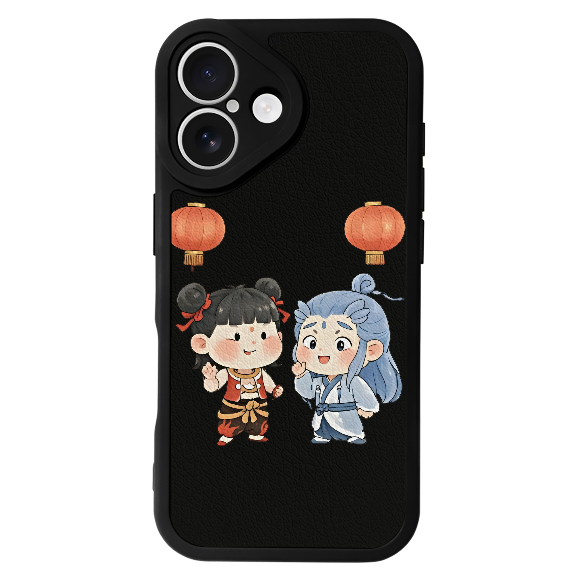 （画像用） Ne Zha 2 ナタ 魔童の大暴れ 【iPhone 16シリーズ対応】シリコンスマホケース（レザー調） 材質：シリコン